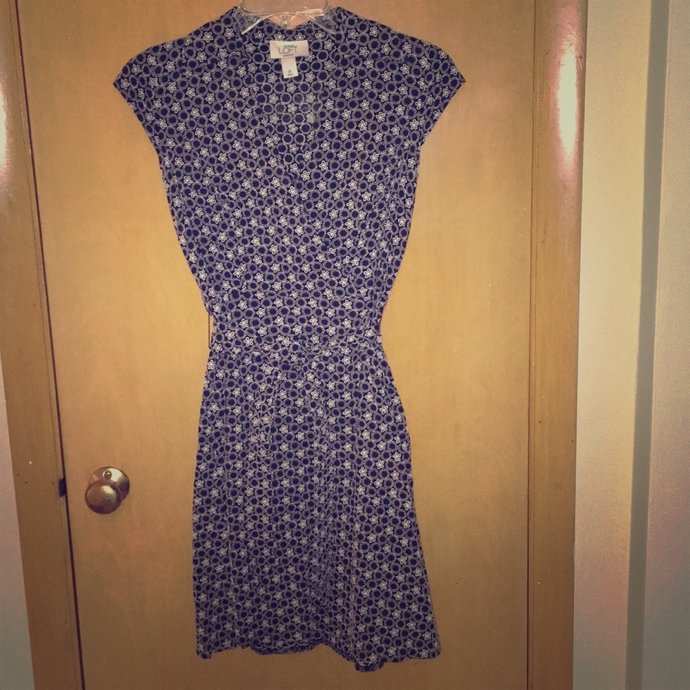 LOFT Embroidered Summer Dress